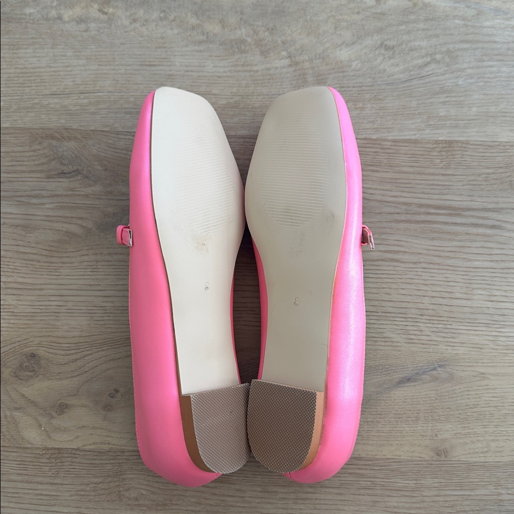 XYD Womens NEW Pink Rhinestone Buckle Strap Slip-On Flat Mary Jane Shoes Size 8 - Picture 8 of 9